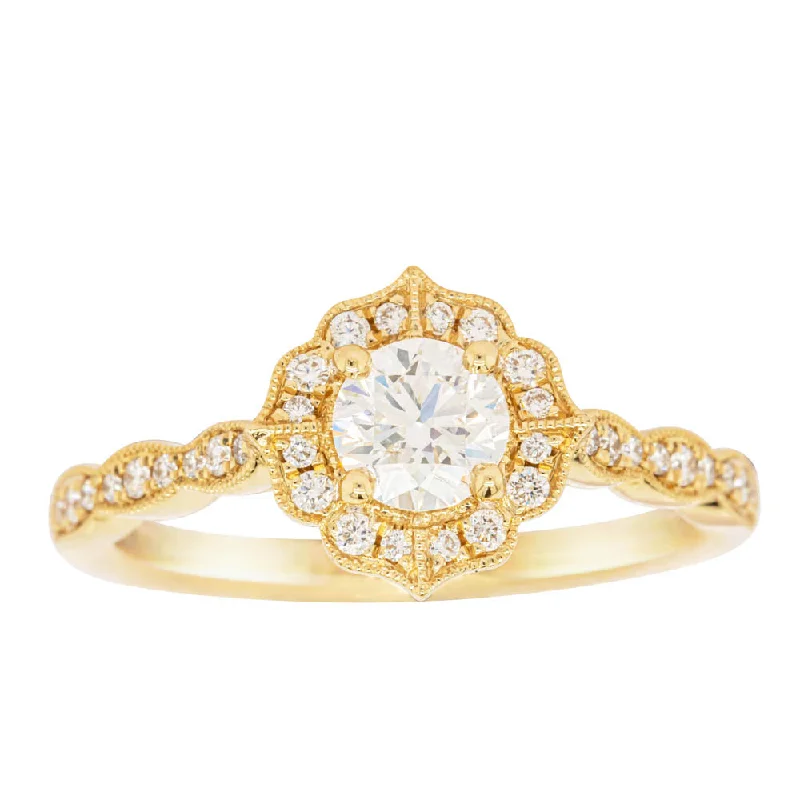 Elegant Jewelry Pieces At Unbelievable Prices 18ct Yellow Gold .50ct Diamond Paramount Ring