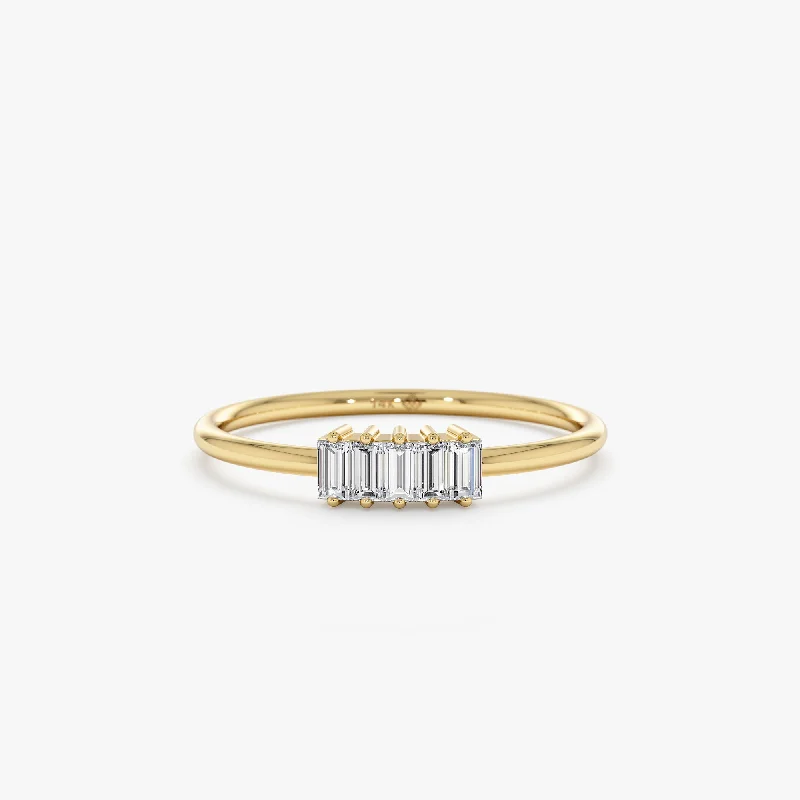 Dazzle In Elegance With Our Biggest Jewelry Sale Baguette Diamond Cluster Ring, Helena