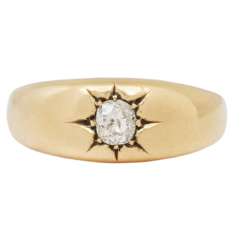 Domed Diamond Star Ring