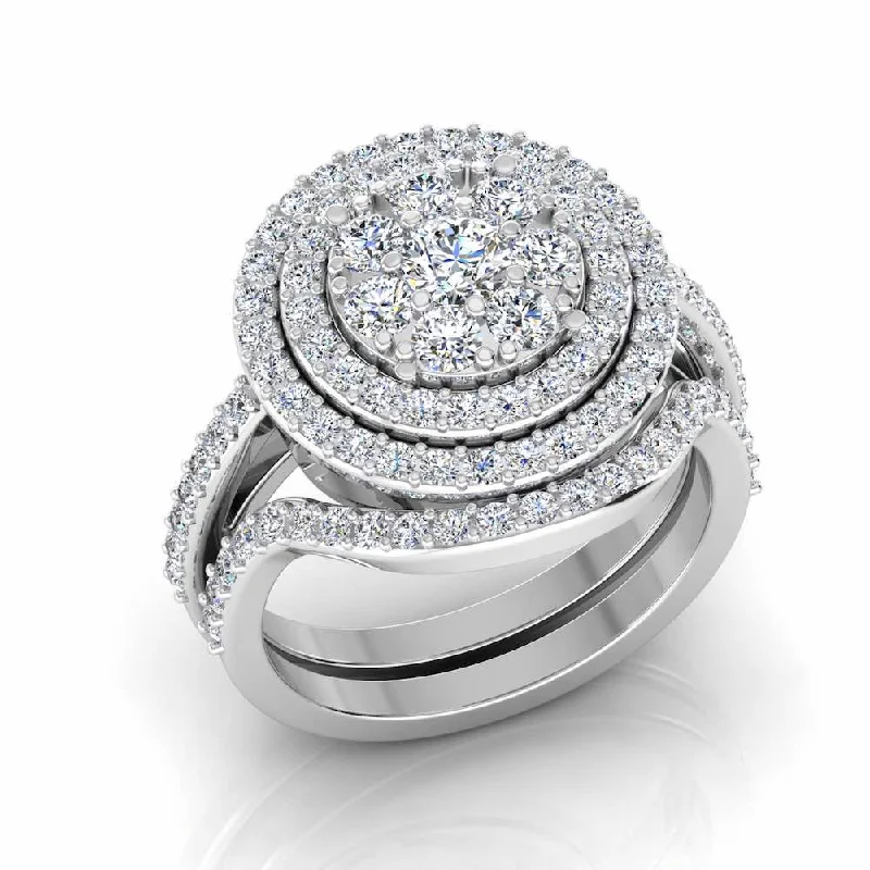 Glamorous Jewelry, Glamorous Deals – Shop Now Dual Split Shank Moissanite Dome Engagement Ring