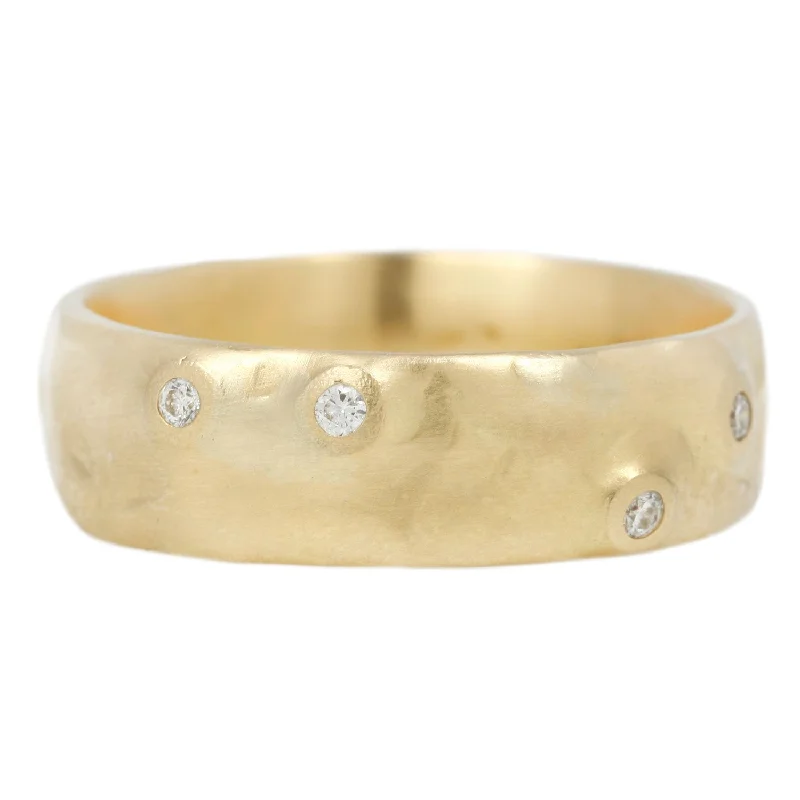 Affordable Glamour – Premium Jewelry For Less Wide Organic Diamond Band