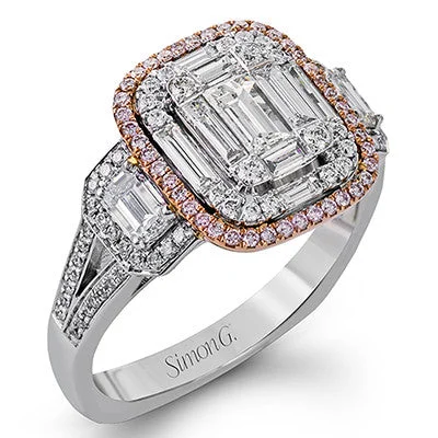 Accessorize For Less – Luxury Jewelry At Affordable Prices 18K 2T Diamond Ring w/ Pink Halo