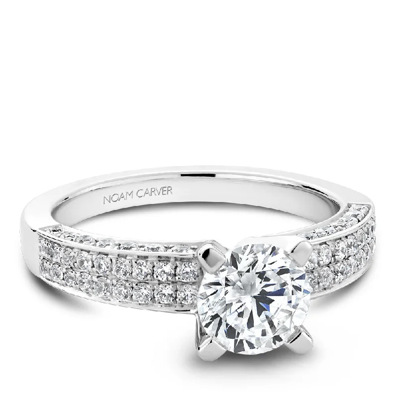 Noam Carver Micro Pavé Diamond Engagement Ring B003-02A