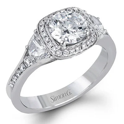 Beautiful Jewelry, Breathtaking Discounts – Hurry In 3-Stone Diamond Halo Engagement Ring