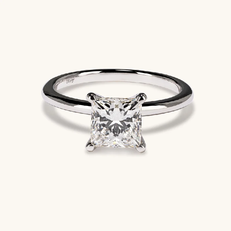 Affordable Elegance – Special Jewelry Sale Now Live Princess Lab Diamond Solitaire Engagement Ring