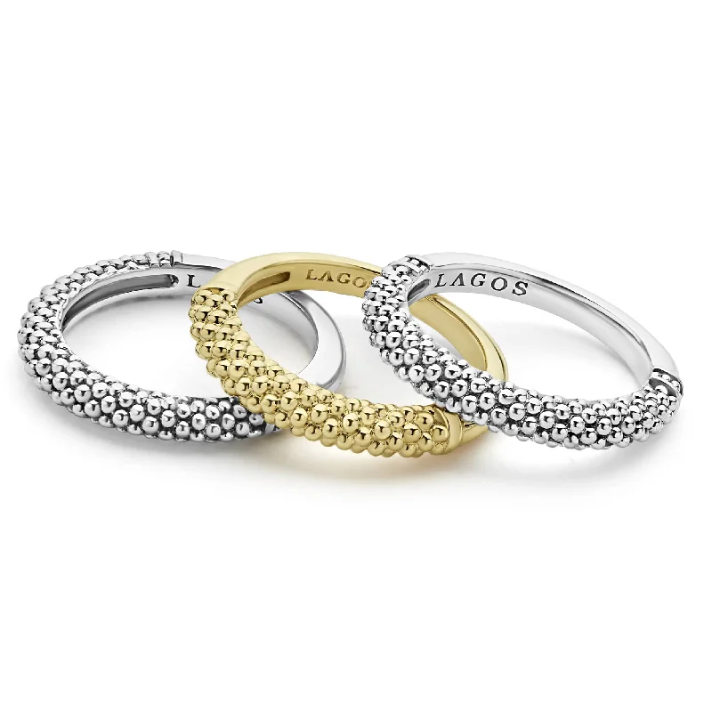 Elegant Jewelry Styles At Budget-Friendly Prices Caviar Gold Caviar Ring Gift Set