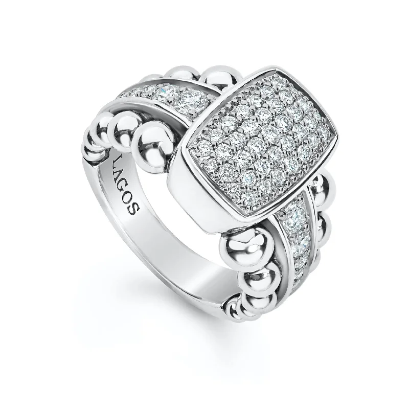 Caviar Spark Large Diamond Statement Ring