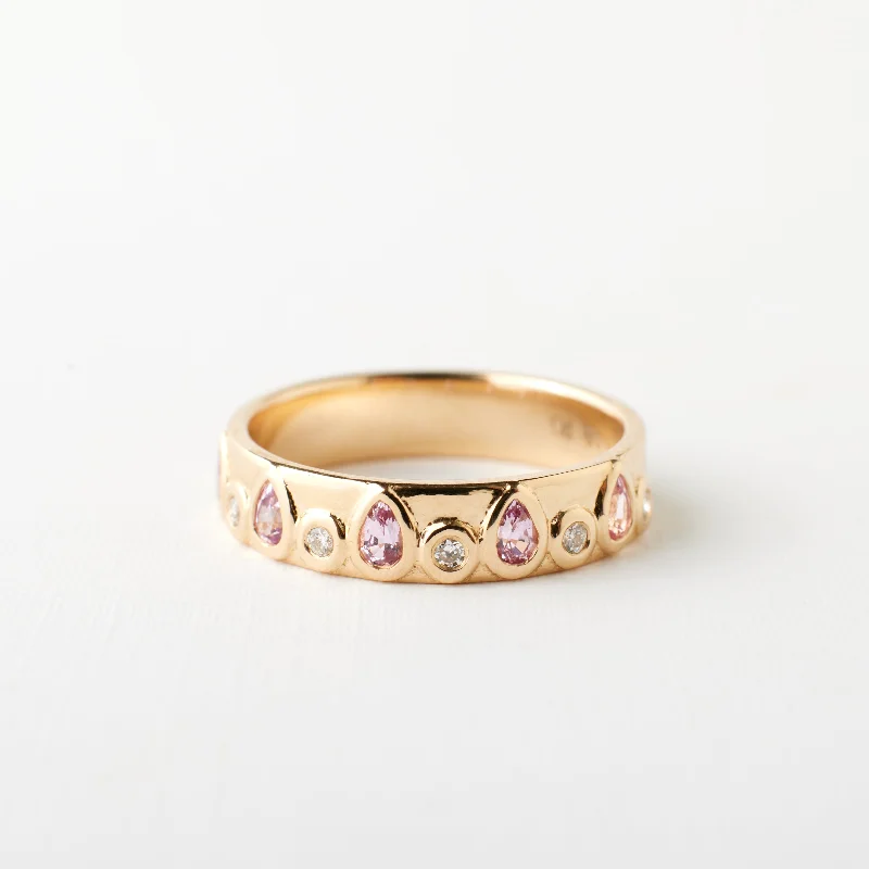 Charlie Ring - Pink Sapphire + Diamond