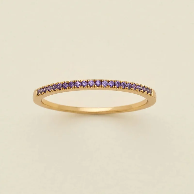 February Birthstone Stacking Ring