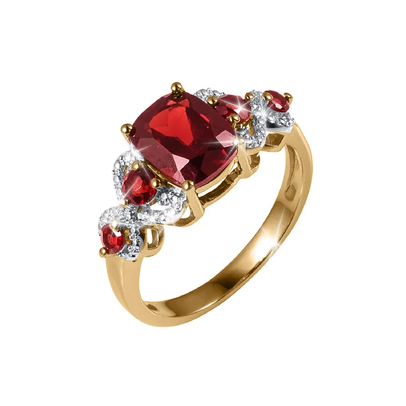 Exclusive Jewelry Offers – Sparkle For Less Garnet Twist Ladies Ring