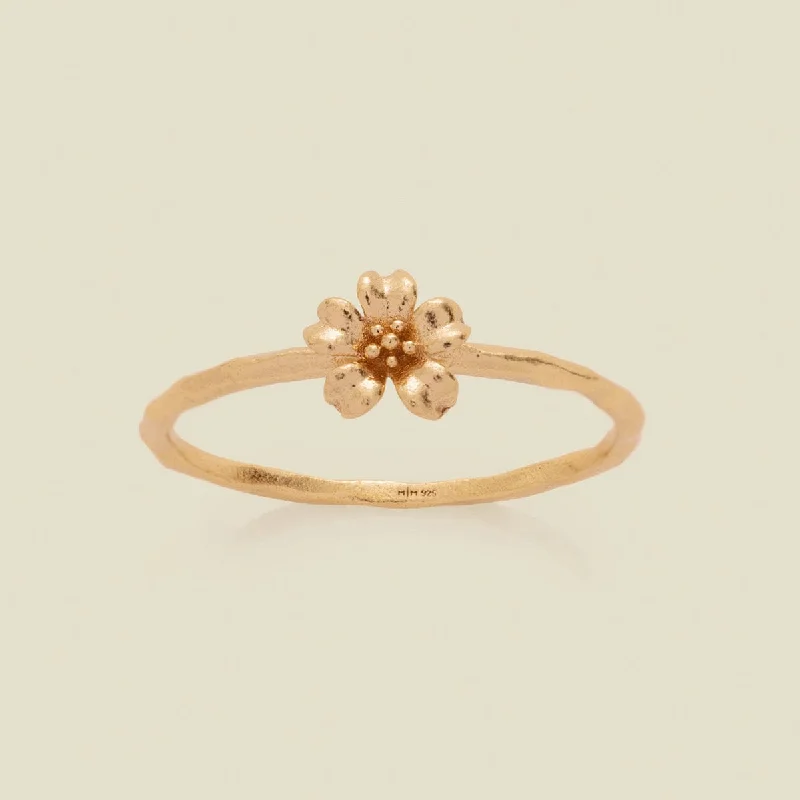 March Birth Flower Ring