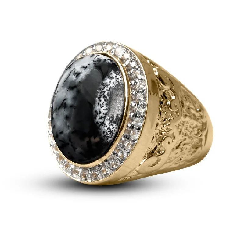 Grab Your Favorite Jewelry At The Lowest Prices Men's Dendrite Opal Ring