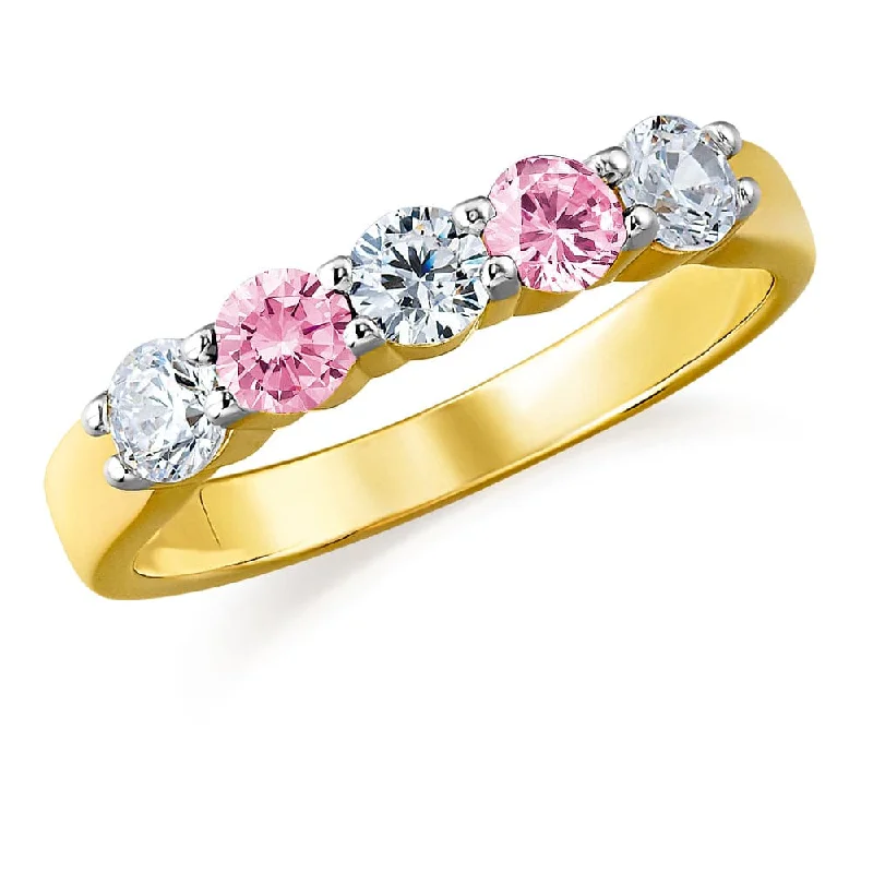 Seasonal Jewelry Clearance – Best Styles At The Lowest Prices Pink Quintet Ring