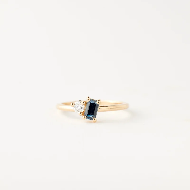 Simone Ring - Limited Collection Blue Sapphire + Diamond