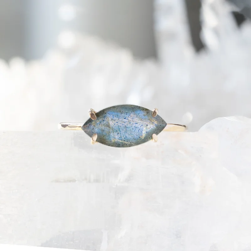 The Labradorite Marquise Ring | 14K Yellow Gold