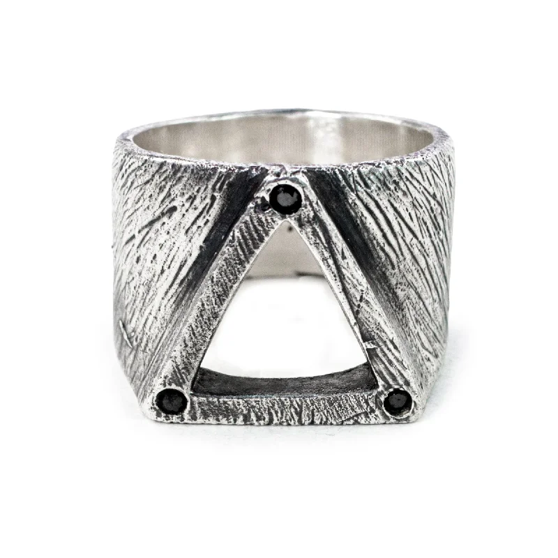 Limited-Time Jewelry Discounts – Shine Without The Splurge Triangle Ring with Black Diamond