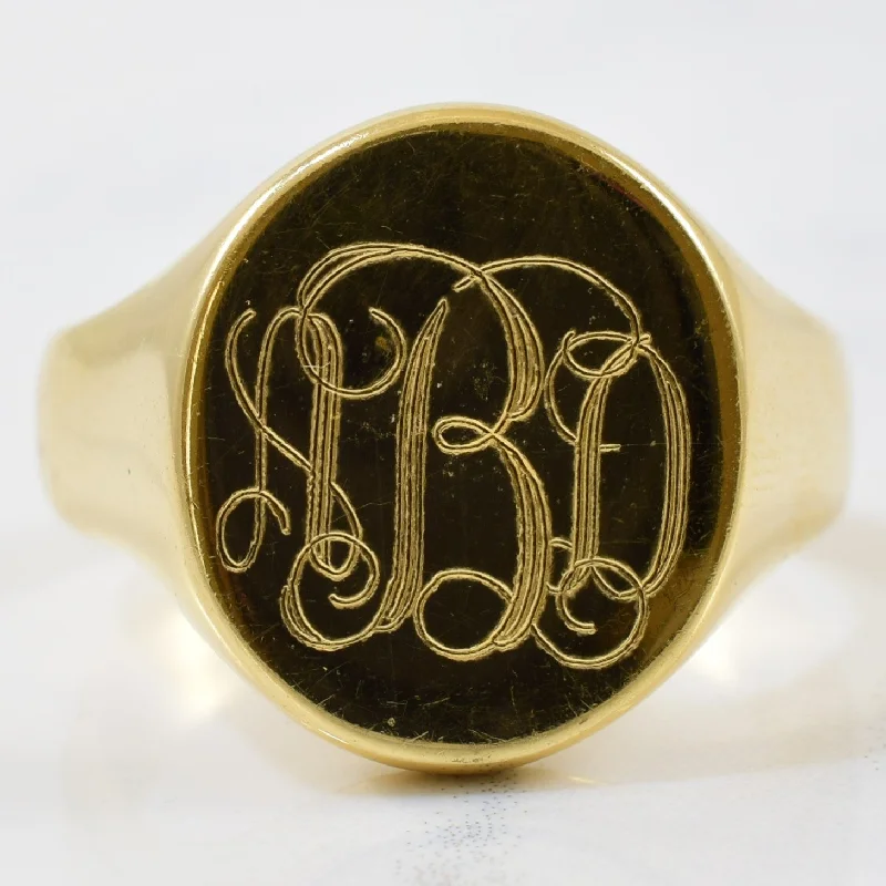 Affordable Elegance – Premium Jewelry At Special Prices Engraved 'ABD' Signet Ring | SZ 10.5 |