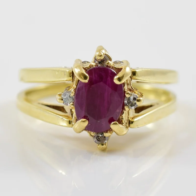 Best-Selling Jewelry Styles Now At Exclusive Discounts Ruby & Diamond Convertible Ring | 0.28ctw, 0.97ct | SZ 5.75|