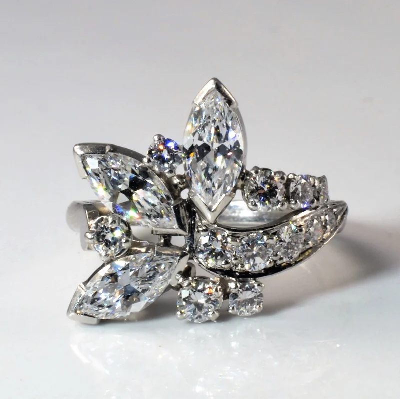 Unmissable Jewelry Clearance – Final Reductions 'Birks' Ornate Diamond Cocktail Ring | 2.05ctw | SZ 6 |