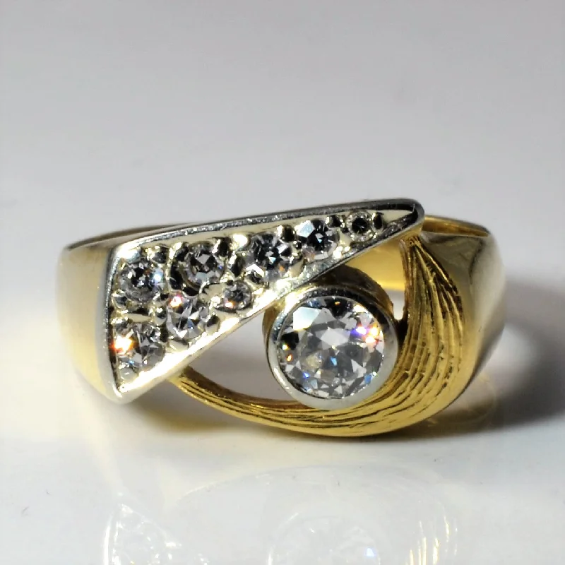 Grab Your Dream Jewelry At The Lowest Prices 1970s Custom Old European Diamond Ring | 0.40ctw | SZ 6.5 |