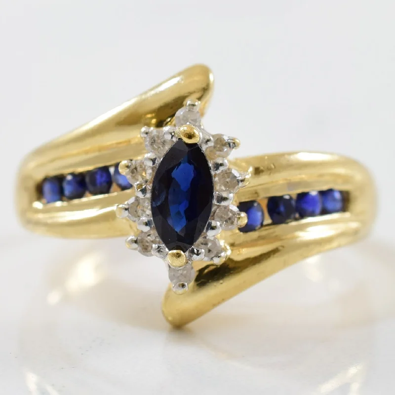 Flash Sale On Exquisite Jewelry – Don't Miss Out Marquise Sapphire Bypass Ring | 0.08ctw, 0.53ctw | SZ 6 |