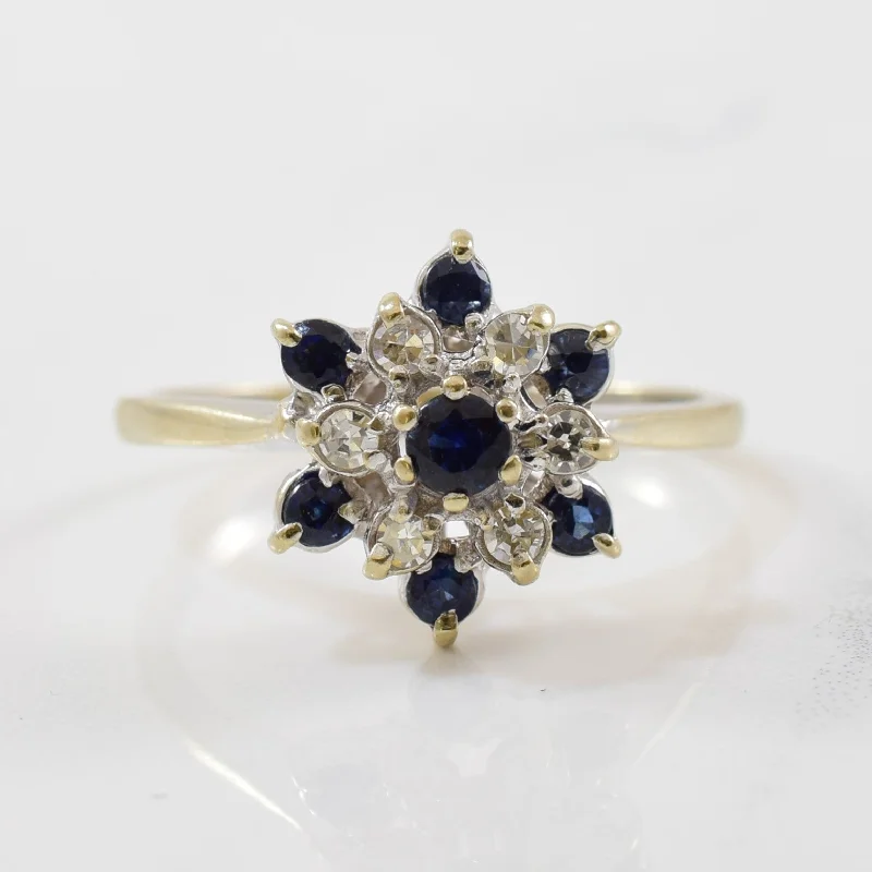 Fashion-Forward Jewelry At Exclusive Discounts Sapphire & Diamond Star Burst Ring | 0.15ctw, 0.45ctw | SZ 9.5 |