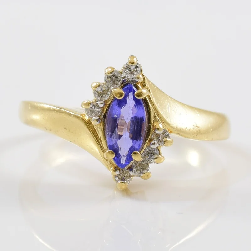 Sparkle In Style With Our Best Jewelry Deals Bypass Diamond & Tanzanite Ring | 0.12ctw, 0.30ct | SZ 6.75 |