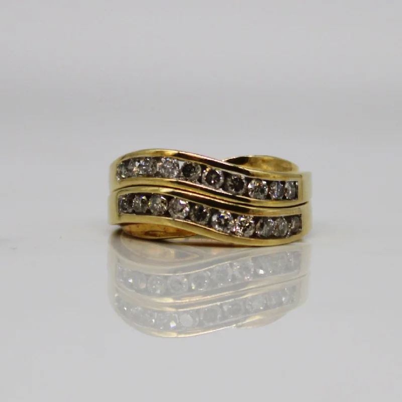 Grab Your Favorite Jewelry At The Lowest Prices Bypass Diamond Band Set | 0.90ctw | SZ 7.25 |