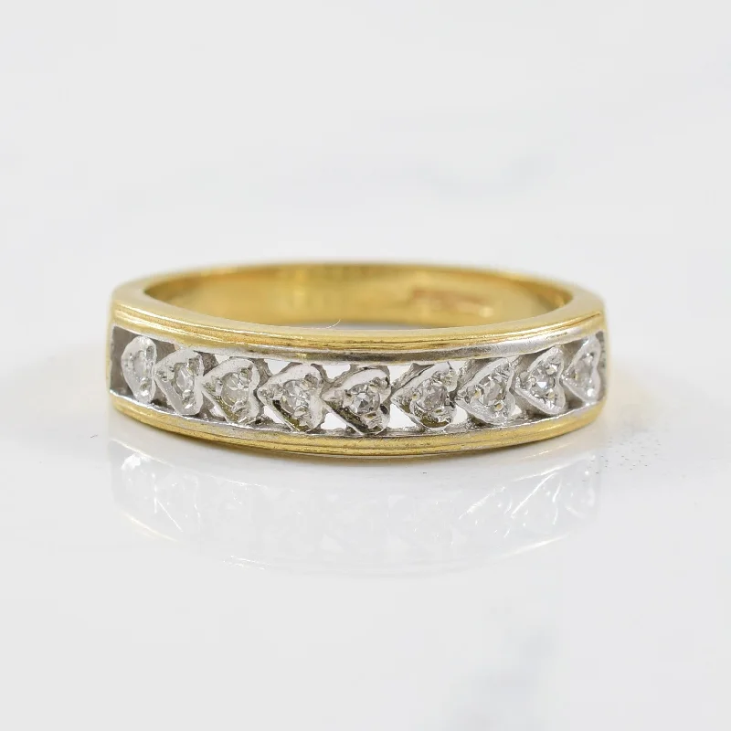 Make Your Outfit Shine With Discounted Jewelry Diamond Heart Semi Eternity Band | 0.05ctw | SZ 5.75 |