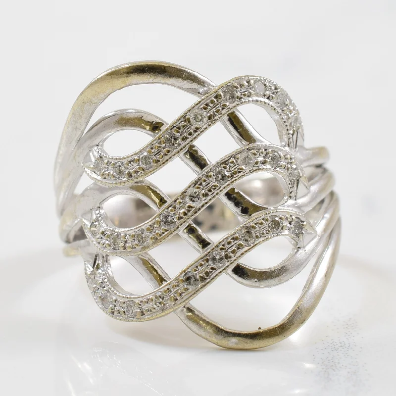 Don't Miss Out On Jaw-Dropping Jewelry Discounts Diamond Swirl Cocktail Ring | 0.12ctw | SZ 6.75 |