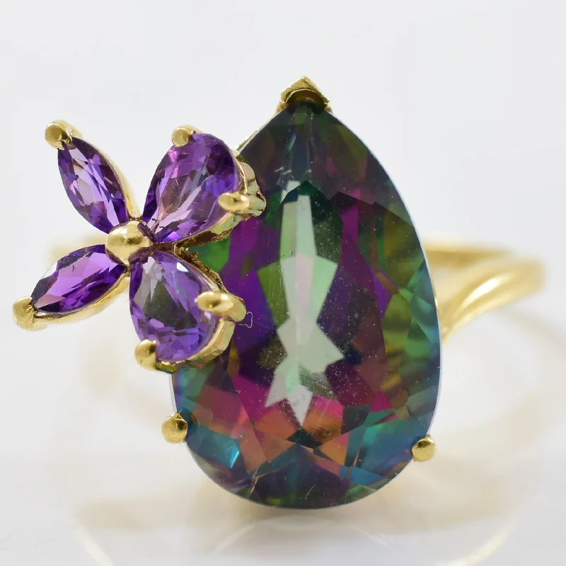 Special Offers On Handcrafted And Designer Jewelry Mystic Topaz & Amethyst Butterfly Ring | 0.34ctw , 8.00ct | SZ 7.75 |