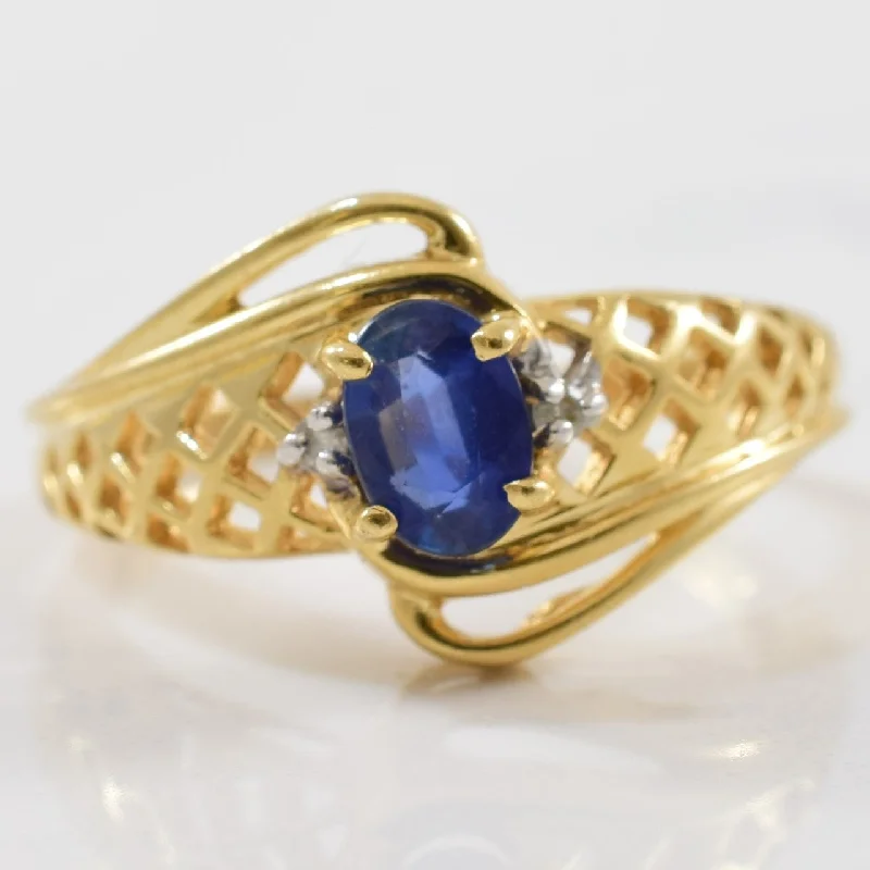 Don't Miss Our Biggest Jewelry Sale Of The Season Sapphire Lattice Bypass Ring | 0.02ctw, 0.70ct | SZ 6.25 |