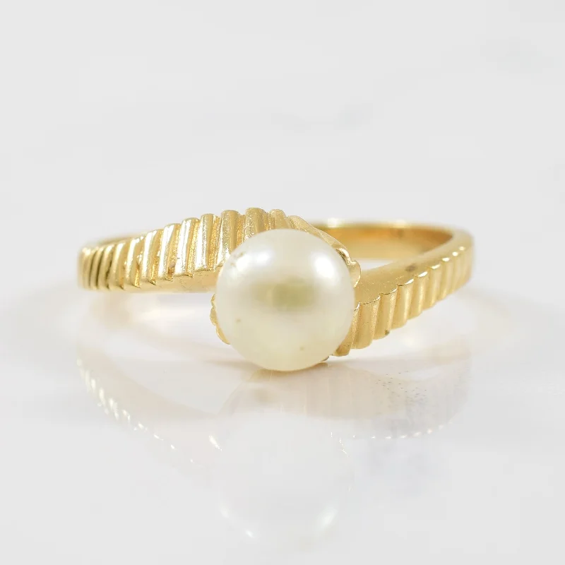 Elegant Jewelry, Affordable Luxury – Shop Now Solitaire Pearl Textured Bypass Ring | 1.50ct | SZ 6.5 |