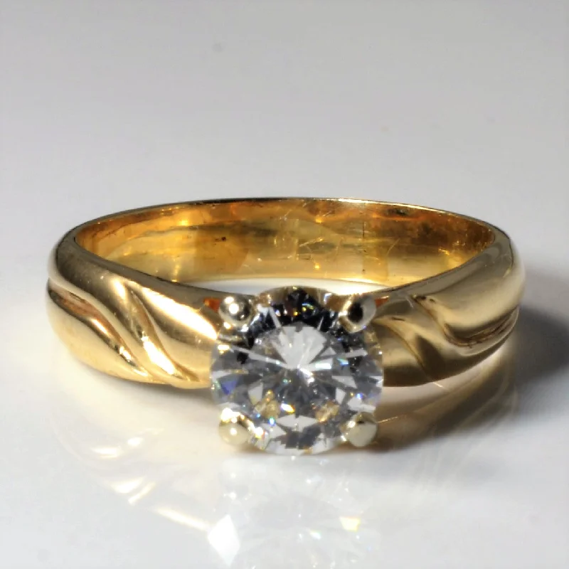 Affordable Glamour – Must-Have Jewelry At Special Rates Yellow Gold Solitaire Diamond Engagement Ring | 1.26ct | SZ 8.25 |