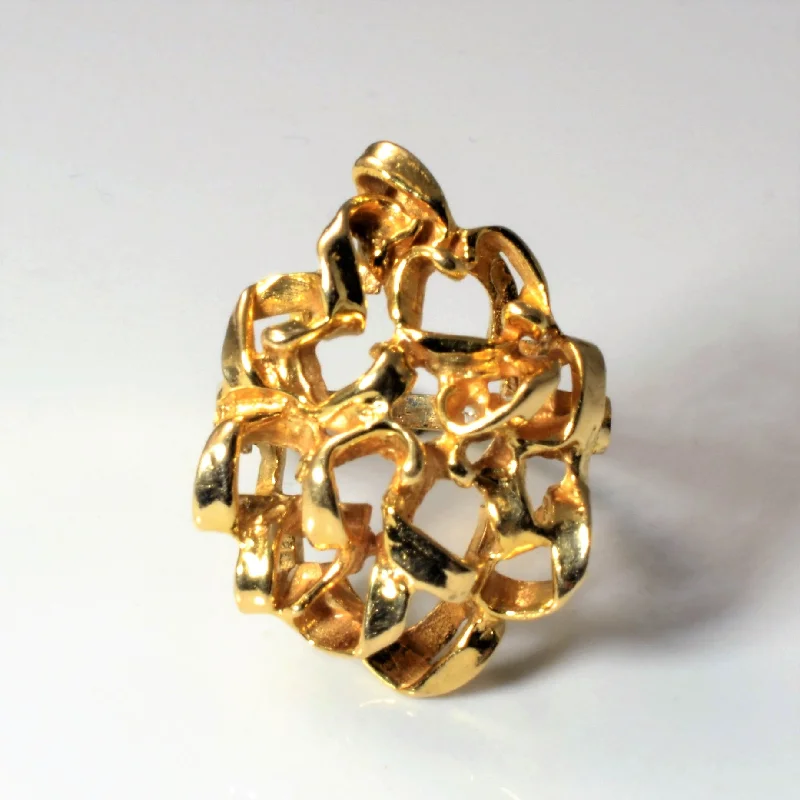 Limited-Time Jewelry Sale – Elegant Styles At Less Freeform Gold Cocktail Ring | SZ 8.5 |