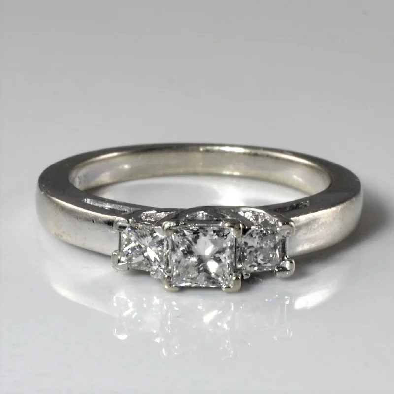 Don't Miss These Dazzling Jewelry Discounts Three Stone Princess Diamond Ring | 0.60ctw | SZ 5.25 |