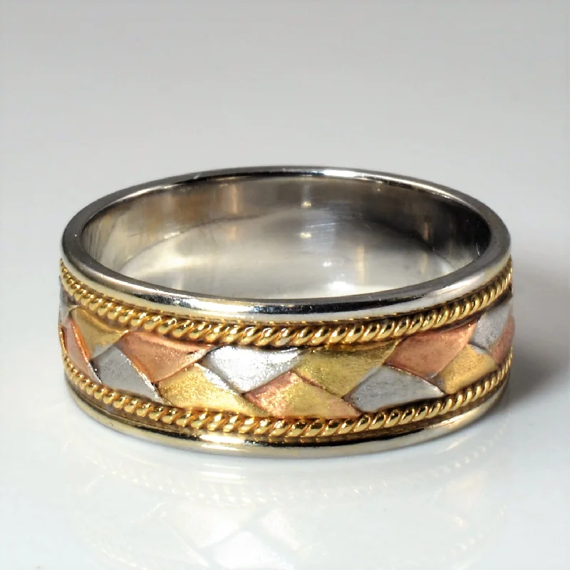 Last Chance To Grab Your Favorite Jewelry At A Discount Tri Tone Braided Gold Band | SZ 9.75 |