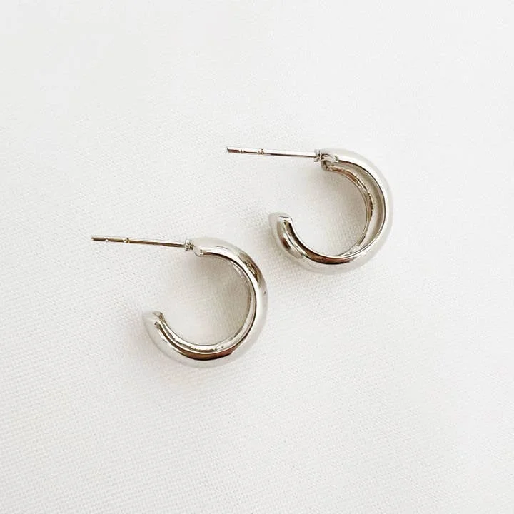 Small Silver Hoop Earrings