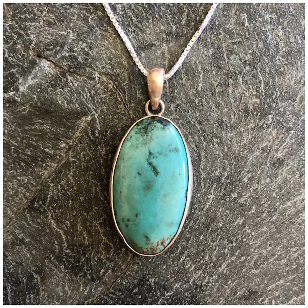 Silver Pendant with Turquoise Stone