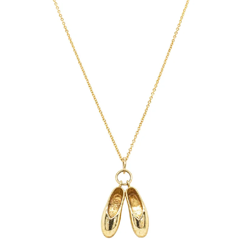The Jewelry Sale You've Been Waiting For Is Here Deja Vu 9ct Yellow Gold Ballet Shoes Necklace