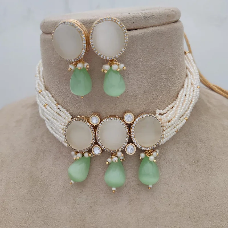 The Perfect Accessory For Less – Jewelry Sale Live Jewel Addiction Gold Plated Polki Kundan Pearl And Beads Choker Necklace Set