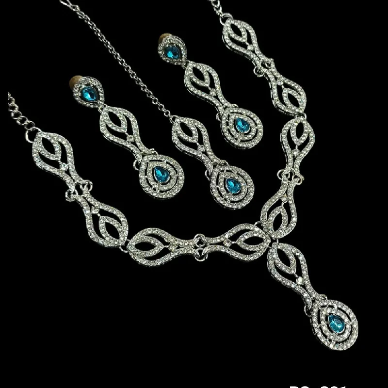 Discounted Jewelry For A Glamorous Look Padmawati Bangles Silver Plated Austrian Stone Necklace Set