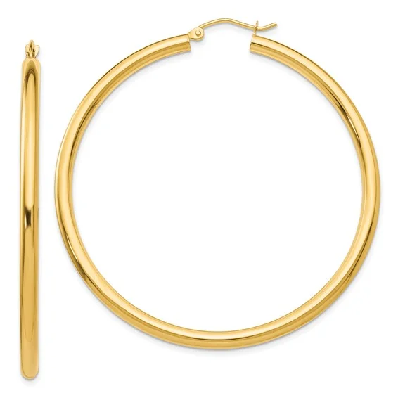 Jewelry Clearance Sale – Final Reductions 14K 3MM Large Tube Hoop Earrings