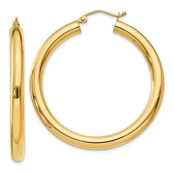 Best Jewelry Deals – Shop Premium Pieces At Great Prices 14K Gold 4MM Medium Tube Hoop Earrings