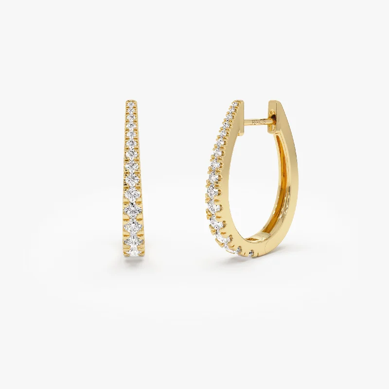 Shop High-Quality Jewelry At Jaw-Dropping Discounts 14k Graduating Statement Diamond Hoop Earrings