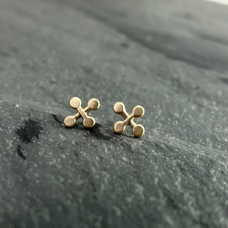 Shop Dazzling Rings, Earrings, And More At Special Discounts 14k Teensy Cross Studs