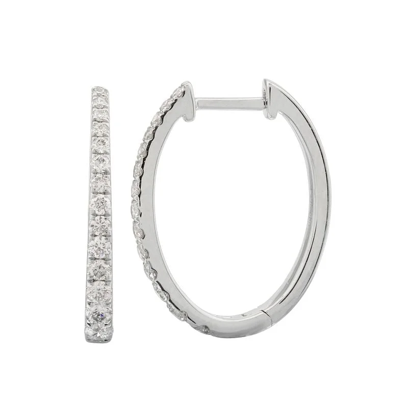 Personalized Jewelry Sale – Meaningful Gifts At Great Prices 14K Oval Diamond Hoops