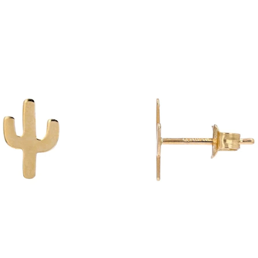 Shop Fine Jewelry With Amazing Deals 14K Yellow Gold Cactus Studs