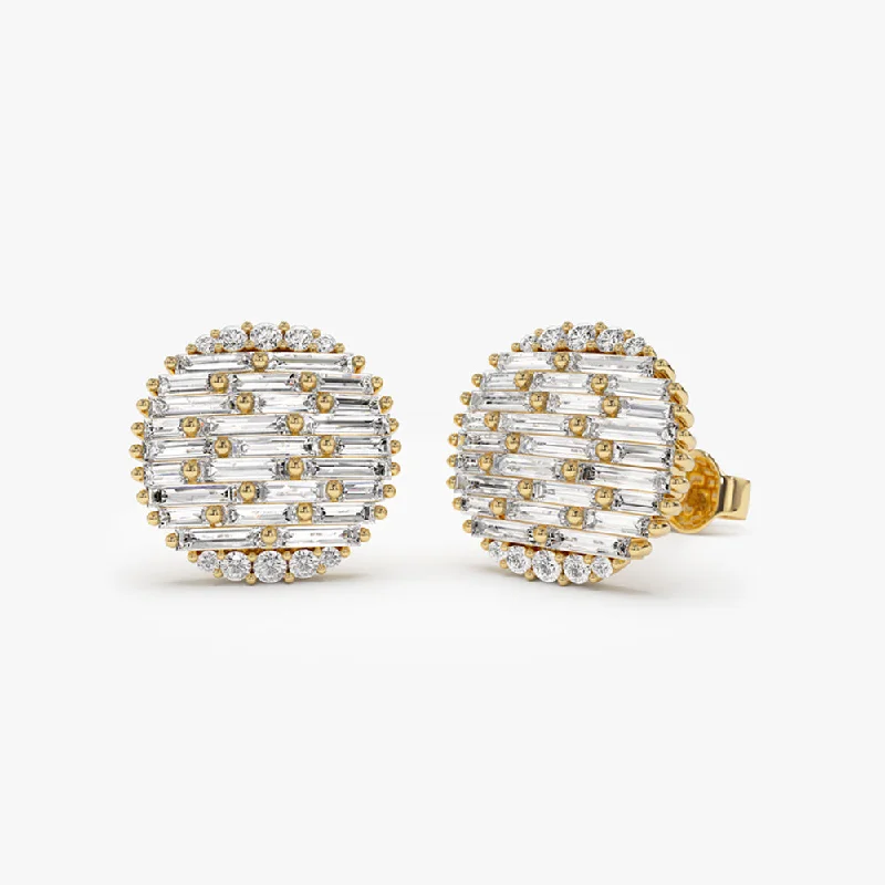 Grab Your Favorite Jewelry At The Lowest Prices 14kBaguette Diamond Needle Cut Statement Earrings