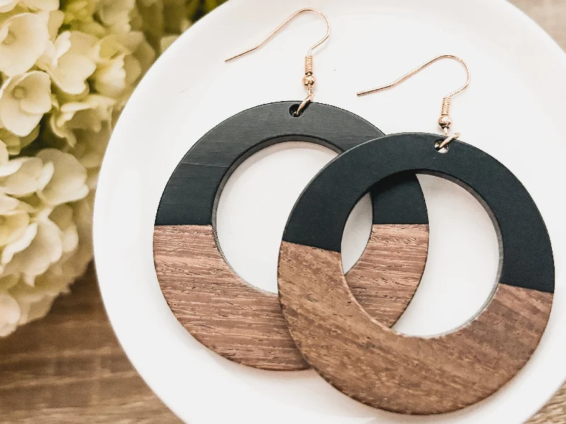 Shop Fine Jewelry With Exclusive Savings Beautiful Boho Wood Hoop Earrings